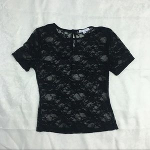 American Eagle floral mesh t-shirt